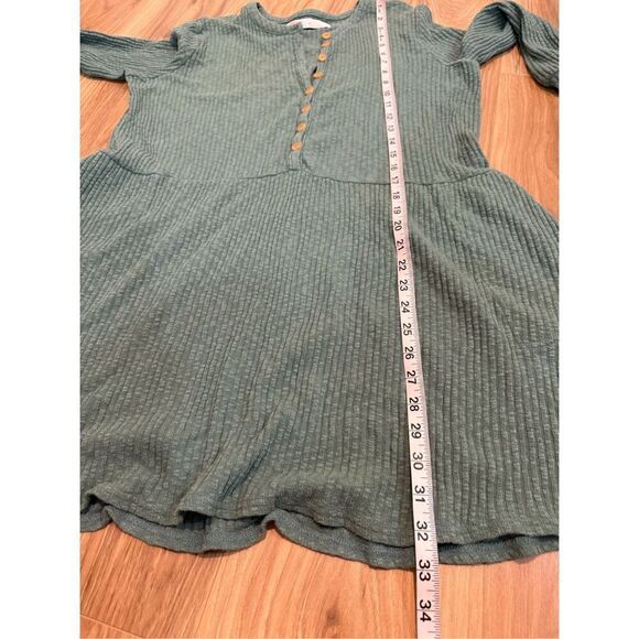 Free People beach Blossom Button Up Mini Dress oversized Pockets sz XS - Picture 10 of 10